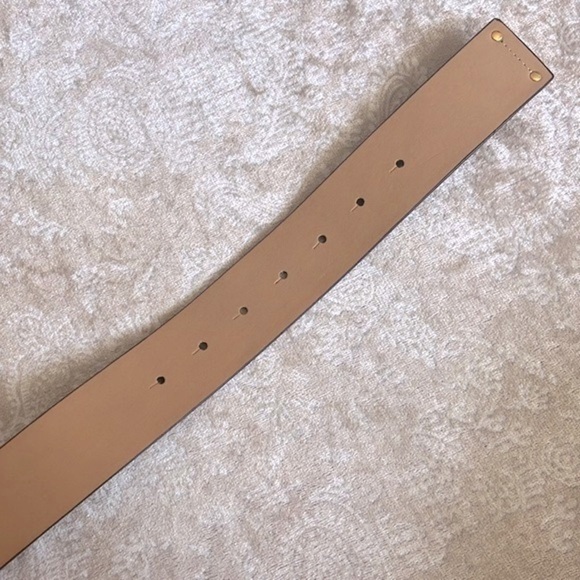 Brand New Michael Kors Genuine Leather Brown Belt w/ Round Gold Tone Buckle - Picture 14 of 15